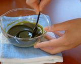 A picture of step 18 of No-Bake! Matcha Chocolate Cheesecake.
