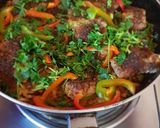 A picture of step 11 of Cabbage fish with capsicum.