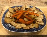 A picture of step 4 of Marsala roasted celeriac, carrots and onion.