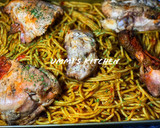 A picture of step 4 of Jollof spaghetti.