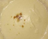 A picture of step 1 of Vanilla cake with chocolate frosting.