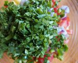 A picture of step 3 of Pineapple Pico de Gallo.