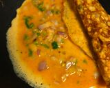 A picture of step 4 of Tamagoyaki (Japanese Rolled Omelette).