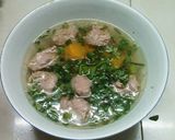 Hình bước làm 4 của món Chả quết nấu canh bí đỏ