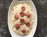 Foto langkah ke 5 dari resep Sausage Mozaru (nasi panggang mozarella sosis).