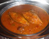 A picture of step 15 of Fish thali - Rice with Fish curry, fish fry, and spiced buttermilk.