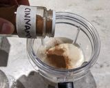 A picture of step 5 of Banana, peanut butter and cinnamon dairy-free Smoothie.
