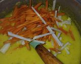 Gambar langkah 4 resipi Lontong lodeh sayur.