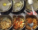 Hình bước làm 1 của món Nui chiên bơ tỏi cay ăn vặt 🍟🍟🍟