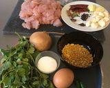 A picture of step 1 of Chicken Shami kebab.