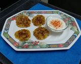 A picture of step 5 of Aloo Cheela (Potato Pancakes).