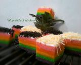 Foto langkah ke 8 dari resep Steamed Rainbow cake.