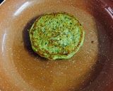 A picture of step 2 of Moong dal pancake with spicy potatoes.