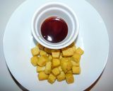 A picture of step 5 of Vegan Burmese Shan Tofu (chickpea tofu).