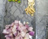 A picture of step 1 of Whaite chicken qorma.