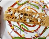 A picture of step 7 of Savoury lace pancake.