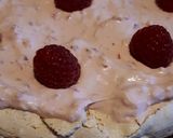 A picture of step 17 of Raspberry and Chocolate Brownie Meringue Cake.
