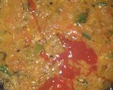 A picture of step 7 of Chatpaty Bahry karely with roti.