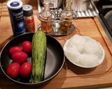 A picture of step 1 of Pasta Shirataki with zucchini sauce.