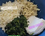 A picture of step 1 of Spinach artichoke stuffed garlic bread.
