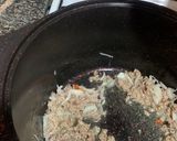 A picture of step 1 of Oriental rice /minced meat rice.