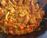 Foto del paso 2 de la receta: Arroz con ajos tiernos y solomillo de pavo