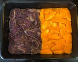 Fogasfilé sült tökön és lila burgonyán recept fázis 4 fotója
