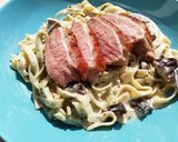Fafül gombás tagliatelle rozé kacsamellel recept fázis 4 fotója