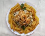 عکس مرحله 1 از دستور میگو پلو