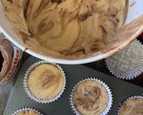 A picture of step 6 of Marble cupcakes with chocolate frosting 🧁.