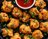 A picture of step 7 of Crispy tangy and spicy pink lentil fritters (masoor dal pakoda).