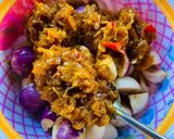 Hình bước làm 2 của món Cà pháo trộn sa tế
