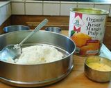 A picture of step 1 of Shrikhand.