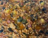 Foto del paso 7 de la receta: Salsa Boloñesa con calabacín, jamón serrano y aceitunas negras !!!!