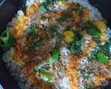 A picture of step 8 of Chicken biryani.