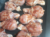 Pollo asado con salsa barbecue
