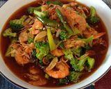 Foto langkah ke 4 dari resep Udang brokoli cabai hijau.