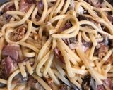 Foto del passaggio 4 della ricetta Scialatielli radicchio speck e gorgonzola