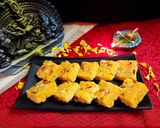 A picture of step 8 of Chana Dal burfi.