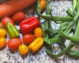 A picture of step 2 of Red Lentil Velouté with Scallions and Habanero Peppers.