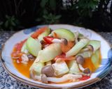 家常菜料理-香煎鴻喜菇絲瓜番茄的食譜步驟5照片