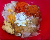 A picture of step 1 of Spicy chicken curry.
