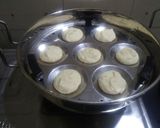 A picture of step 5 of Steamed dahi Bhalla.