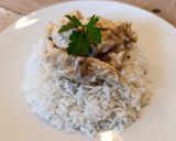 Mogyoróvajas tejszínes csirkemell főtt petrezselymes rizzsel recept fázis 7 fotója