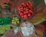 A picture of step 1 of Watermelon Mojito.