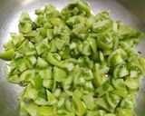 A picture of step 2 of Green tomato subji.