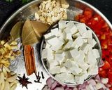 A picture of step 1 of Panner butter masala.
