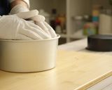 A picture of step 15 of Cocoa Marble Chiffon Cake.