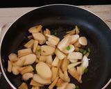 A picture of step 3 of Buckwheat Kasha with water chestnut.