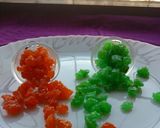 A picture of step 6 of Tutti Fruitti (candied fruit cubes).